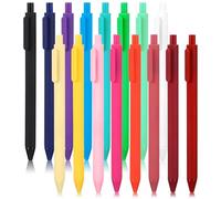 Générique 16 Pièces Stylos à Gel Rétractables, Stylo pour Écrire | Écriture Fluide, Plastique Léger, Usage Bureau et Dessin, Prise Confortable, Papeterie D'usage Quotidien