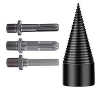 Générique 1ensemble Foret à Bois Fendeur avec Tiges Adaptables Foret de Fendage Antidérapant pour Bûches Outil Polyvalent pour Fendeuse de Bois et Chauffage Set