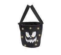 Générique 1pcs Halloween Portable Bucket Children Trick Or Candy Pail Bags Holder (Orange) Decorations, Portable Pumpkin Candy Pail Holder for Kids Children Halloween Party Favors