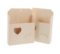 Générique 2 Pièces boîte à enveloppe mural Piège pour les enfants boîtes aux lettres pour la rtisanat pour les enfants pour enfants boîte aux lettres Bois Beige