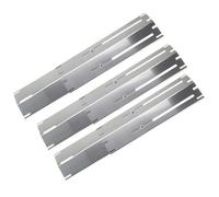 Générique 2 Pièces Grill Plaque Chauffante Couverture Brûleur Barbecue Déflecteur Chaleur en Fer Inoxydable Diffuseur Flamme Universel Extension Réglable Adapté, 4 pièces