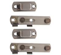 Générique 2 Pièces Loquets de Porte de Grange Acier Inoxydable Verrou de Sécurité Anti-corrosion pour Portes Coulissantes et Portails Compatible Vis