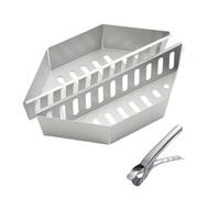 Générique 2 Pièces Panier Barbecue Charbon Support Panier Grillage Acier Inoxydable Épais Briquette Utilisation Extérieur Repas Maison, 0.8 Mm D'épaisseur