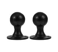 Générique 2 Pièces Poignées Rondes Fonte pour Porte de Grange Poignées Boules Vintage Robustes pour Portail Extérieur Garage Cabane et Armoire