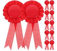 Générique 20 Badges Rubans Non Personnalisés Épingle, Petite Taille en Tôle et Tissu Satin, Décorations pour Bureaux et Événements