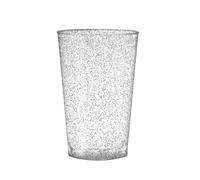 Générique - 20 GOBELETS RÉUTILISABLE 28CL PAILLETÉ Argent