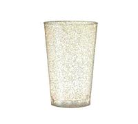 Générique - 20 GOBELETS RÉUTILISABLE 28CL PAILLETÉ Or