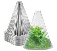 Générique 20 Pièces Cloches de Plantes de Jardin, Couvercle de Cloche en Plastique Transparent pour Plante Mini Serre Chapeaux de Plantes pour Protection Contre Oiseaux, Insectes, Gel ou Intempéries