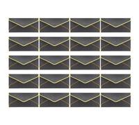 Générique 20 Pièces Enveloppes Décoratives pour Cartes de Vœux Multifonctions en Papier Noir Fermeture en V, Sensation Confortable, pour Mariages et Invitations Élégantes