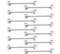 Générique 20 Sets de Connecteurs de Meubles à Came en Alliage de Zinc Argenté, Raccords à Double Tige pour Panneaux de Meubles, Installation Facile et Transport Pratique