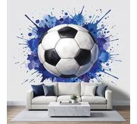 Générique 200 x 140 cm Papier Peint imprimée 3D Compétition Football Tapisserie murale Panoramique Intissé Moderne, Décoration Murale, Écologique, Pour Salon Chambre, Sports Éducation Physique