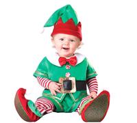 Générique 2026 Ensemble Fille Noël Spectacle Père Arbre Jardin Bébé Neige Tenue (Green, 2-3 Years)