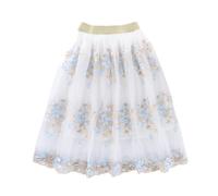 Générique 2026 Jupe de Princesse Dansante pour Bébé Fille en Bas Âge avec de Fleurs Robe Enfant Élégante (White, 7-8 Years)