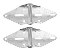 Générique 2pcs Charnières Robustes pour Porte de Garage en Fer avec Support Argenté et Boulon de Montage, Fermeture Automatique, pour Porte de Garage Domestique