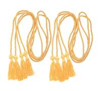 Générique 2pcs Cordons d'honneur Dorés en Polyester 67 Pouces Glands Tressés pour Cérémonie de Remise de Diplômes, Ajout D'élégance et Durabilité, Décoration pour Lieux D'événements