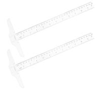 Générique 2pcs Règle en Plastique de T 30cm Échelle de Précision Haute Exactitude pour Dessin et Mesure à Domicile L'école