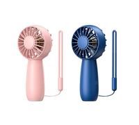 Générique 2Pcs Ventilateur de Poche 1500mAh Ventilateur 3 Vitesses Débits d ' Air Améliorés Poche Silencieuse Rechargeable pour la Maison Voyage en Plein Air Portable Bureau Voyage Camping Randonnée