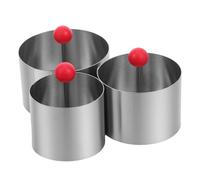 Générique 3 Ensembles Moule à Gâteau Mousse en Acier Inoxydable Rond avec Poussoir, Diamètre 2,36/2,75/3,14 Pouces, Résistant au Lave-vaisselle, pour Desserts en Famille et Fêtes