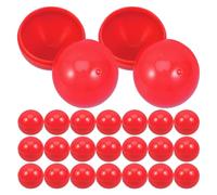 Générique 30 Pièces Boules de Loterie Creuses en PVC Rouge 3cm, Faciles à Remplir Ranger, Accessoires pour Jeux et Événements Festifs