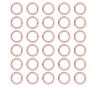 Générique 30 Pièces Rondelles D'étanchéité en Cuivre M14 pour | Cuivre Rouge, Répartition de Charge Renforcée, Usage Industriel et Marin, Lot de Rondelles Plates de Scellement
