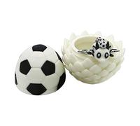Générique 3D Printed Dragon Egg, Soccer Design Fantasy Shelf Ornament with Detailed Texture and Decorative Hollow Core Display Piece, Easter Dragon Egg Collectible for Kids Teen Classroom Home Shelf