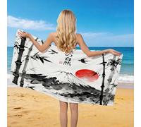 Générique 3D Serviette de Plage Peinture à L'Encre, Séchage Rapide Microfibre Serviette de Bain, Voyages Camping Vacances Femme Homme Enfant Drap de Plage Imprimé Cartoon 90 x 180 cm