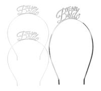 Générique 3pcs Serrage-tête en Métal Argenté pour Enterrement de Vie de Jeune Fille, Accessoires pour Cheveux, Maintien Ferme, pour Fêtes Entre Filles