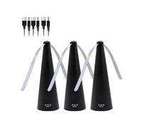 Générique 3Pcs Table Fly Fans, Ventilateur De Table Portable Rechargeable Par USB, Ventilateurs Anti-moustiques Silencieux, Répulsif à Mouches et Moustiques pour Terrasses, Restaurants (Noir)
