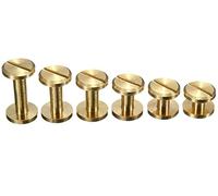 Générique 4-15 mm vis arrière Bouton Goujon vis Laiton Clou Cuir Ceinture Chicago Rivet (4 mm) Useful and Deft