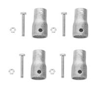 Générique 4 Pièces Accessoire de Manivelle de Ventilation de Serrage, Manchon de Rouleau en Acier, Argenté, 5,30x2,60x2,30cm, pour Ventilation de Serrage et Besoins Agricoles, pour Cultures