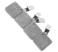 Générique 4 pièces Poids Nappe Extérieure avec Clip Pierre Grise Carré Set de Poids de Table Réutilisables pour Pique- Jardin Restaurant et Buffet