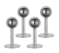 Générique 4 Pièces Support de Tringle de Placard Acier Inoxydable Pouce Fixation Plafond pour Tringle Portant Vêtements Charge Lourde Installation Facile avec Vis et Chevilles