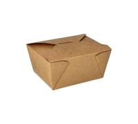 Générique 40 boites repas américaines rectangulaires 3000 ml en carton kraft brun avec système de fermeture à rabat