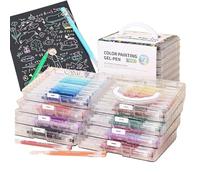 Générique 45/72/99 Couleurs Gel Pen Set, 1 Set Stylo En Gel Avec Boîte De Rangement, Marqueurs D'artisanat À Encre De Grande Capacité, Facile À Utiliser, Portable Pour La Carte De Journal Du Journ