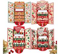 Générique 4PcsWaterfall ChristmasGift CardBooklet, Pull-Out GiftCard BookletChristmas (4Pcs A)