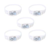 Générique 5 pièces LED Lumineux Bracelets Lumineux Bracelets Clignotants Lueur dans l ' obscurité Fournitures de Fête pour Concerts Festival Bracelets Lumineux