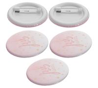 Générique 50 Badges en Étain Rose pour Fête D'anniversaire, Épingles Photo Prop et Accessoires de Fête, Lot de 50 Pièces pour Décoration et Présents D'anniversaire