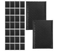 Générique 50 Enveloppes D'expédition à Bulles Noires 13x18 4 Cm Auto-adhésives, Imperméables et Antichocs, Paquet d'emballage Express Résistants la Déchirure, pour Envoi Postal Sécurisé