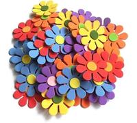 générique 50 pcs Mousse Fleurs Autocollant Scrapbooking Bricolage Autocollant Couleurs Assorties Chambre fête décor Maternelle artisanatDurabilité et praticité