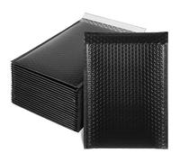 Générique 50 Pièces Enveloppes à Bulles Auto-adhésives Noires Sacs Rembourrés Résistants pour Emballage Petites Expéditions Protection pour Vêtements Maquillage et Cartes