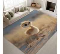 Générique 50 x 80 cm Tapis Dessin Animé 3D Imprimé Comique Amusant Tapiss Bébé Autruche Désert & Tapis antidérapant Magique intégré pour Couloir Entrée