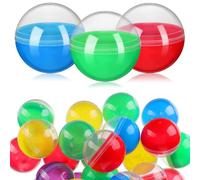 Générique 50pcs Boules Rondes en Plastique Réutilisables 45mm pour Décoration et Rangement, Capsules Vides à Remplir pour Restaurants et Banquets