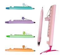 Générique 5PCS Multifunction Pen Set - PP Writing Tools With Highlighter Gel Pen Ruler Hanging Design 16cm School Exam Office Supplies - Student Stationery Kit - Portable Accessories