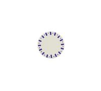 Générique - 6 ASSIETTES CARTON RAYÉ DOLCE VITA 18CM BLEU BLANC