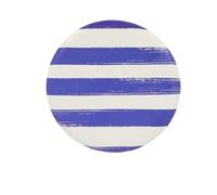 Générique - 6 ASSIETTES CARTON RAYÉ DOLCE VITA 23CM BLEU BLANC