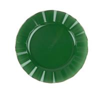 Générique - 6 ASSIETTES RÉUTILISABLES BORD OR 26CM VERT ANGLAIS