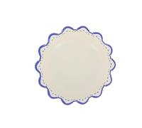 Générique - 6 BOLS CARTON RAYÉ DOLCE VITA 13CM BLEU BLANC