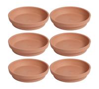Générique 6 Pièces Soucoupe pour Plante en Terre Cuite 11cm Ronde, Rouge | Plateau D’égouttage, Rétention D’eau et Drainage, pour Pot de Fleurs et Jardinière, Extérieur Jardin
