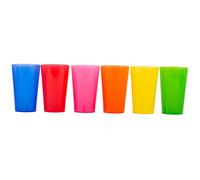 Générique - 6 Verres GOBELET Plastique INCASSABLE 33CL Multi
