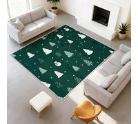 Générique 60 x 90 cm Tapis Minimaliste Imprimé Hiver Noël Tapiss Sapin de Noël Bonhomme de Neige Vert Foncé & Tapis antidérapant Magique intégré pour Couloir Entrée
